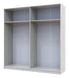 Распашной шкаф для одежды Doros Моника Дуб Крафт Белый / Дуб Крафт Серый 200х56х205 (44900114)
