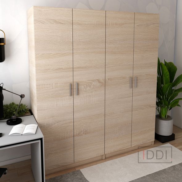Шкаф для одежды Doros Промо Дуб сонома 2+2 ДСП 180х48х204 (42005007) — Morfey.ua