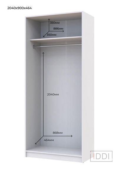 Шкаф для одежды Doros Промо Белый 2+3 ДСП 225х48х204 (42005004) — Morfey.ua