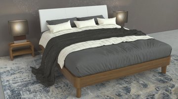 Двуспальная кровать Bornholm/Борнхольм IDDI 160x200 см Ясень — Morfey.ua