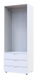 Розпашна Шафа для одягу Doros Гелар Білий 2 ДСП 77,5х49,5х203,4 (80737021)