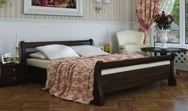Ліжко полуторне Діана Venger (Венгер) 120x190 см Бук під лаком — Morfey.ua