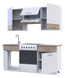 Кухня Лея Doros 1.8 м Белый/Дуб Сонома ДСП 180х60х250 (81000010)