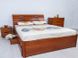 Полуторне ліжко Маріта Люкс з ящиками Олімп 120x190 см Горіх