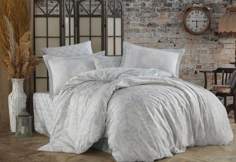 КПБ HOBBY Exclusive Sateen Susana мята 200*220/4*50*70 &mdash; Morfey.ua