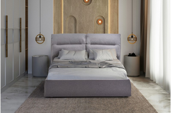 Кровать Sandra MIX 160x200 см с нишей и ПМ grey &mdash; Morfey.ua