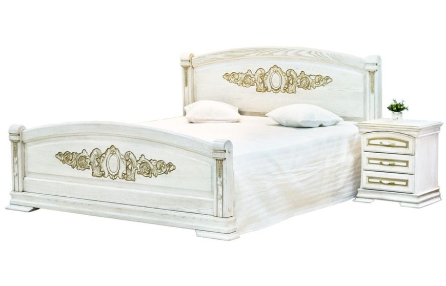 Кровать Лидия с резьбой и ящиками Morfey — Morfey.ua