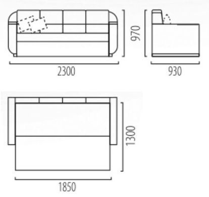 Диван Меркурій Yudin 185x130 см &mdash; Morfey.ua