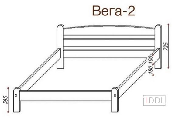 Ліжко Вега-2 Темп-Меблі 80x190 см — Morfey.ua