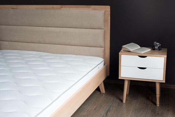 Двуспальная кровать Моника на ножках Camelia Бук щит 160x200 см с подъёмным механизмом — Morfey.ua