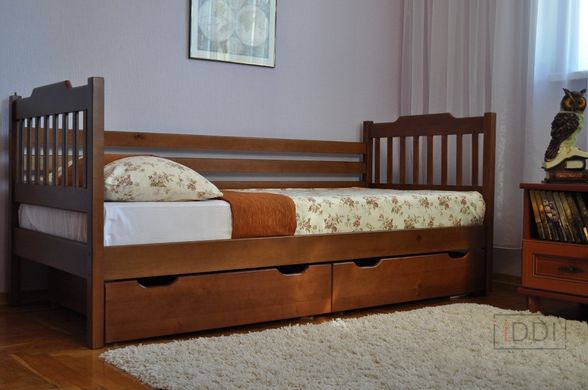 Ліжко Єва підліткова c перегородками Venger (Венгер) 80x190 см Бук під лаком — Morfey.ua