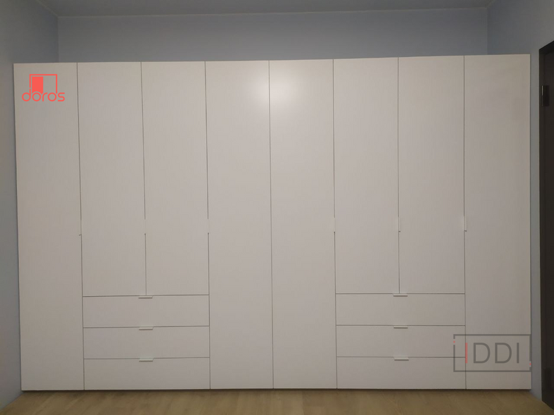 Распашной шкаф для одежды Doros Гелар комплект Белый 4+4 ДСП 310х49,5х203,4 (42002121) — Morfey.ua