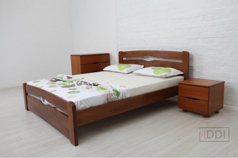 Односпальная кровать Нова с изножьем Олимп 80x190 см Орех — Morfey.ua