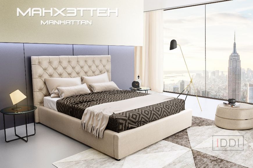 Ліжко Манхеттен-1 Green Sofa 120x200 см Тканина 1-ї категорії — Morfey.ua