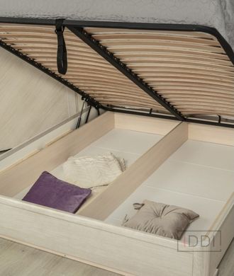 Полуторне ліжко Мілена з інтарсією та підйомним механізмом Олімп 120x190 см Горіх — Morfey.ua