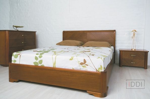 Двуспальная кровать Милена с интарсией и подъёмным механизмом Олимп 200x190 см Венге — Morfey.ua