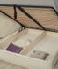 Полуторная кровать Милена с интарсией и подъёмным механизмом Олимп 120x190 см Орех