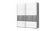 Шкаф купе Doros G-сaiser Антрацит / Белый вставка Бетон 2 ДСП / 4 части 220х60х240 (42001013)