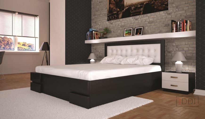 Полуторная кровать ТИС Кармен без ниши 120x200 см Бук щит — Morfey.ua