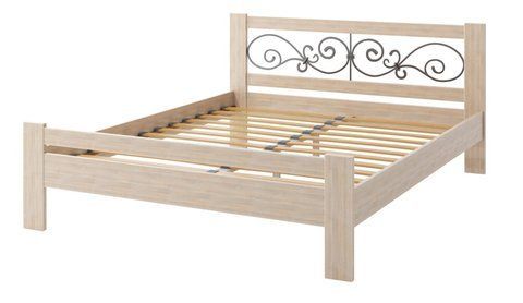 Ліжко Жасмин Camelia Сосна щит Масло 140x200 см Капучино &mdash; Morfey.ua