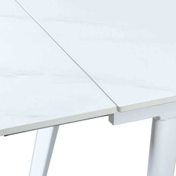Hugo Carrara White стол раскладной керамика 140-200 см &mdash; Morfey.ua
