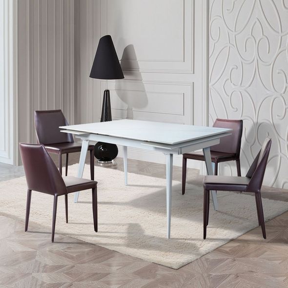 Hugo Carrara White стол раскладной керамика 140-200 см &mdash; Morfey.ua