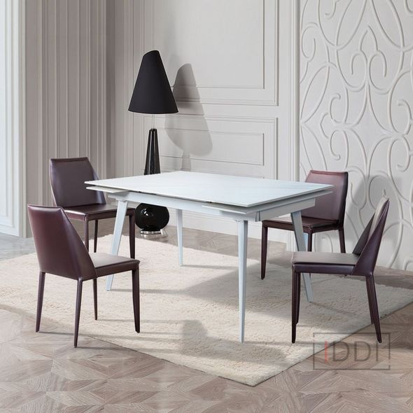 Hugo Carrara White стіл розкладний кераміка 140-200 см — Morfey.ua