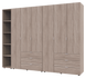 Комплект Doros Гелар с Этажеркой Дуб сонома 3+3 ДСП 270.6х49.5х203.4 (42005052)