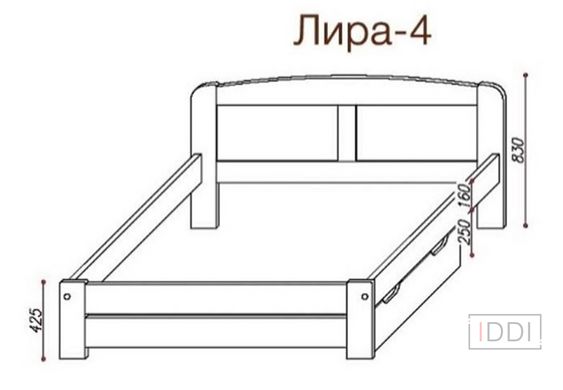 Кровать Лира-4 Темп-Мебель 80x190 см Без ниши — Morfey.ua