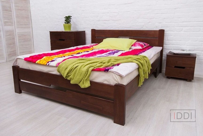 Односпальная кровать Олимп Айрис стандарт 80x190 см Орех — Morfey.ua
