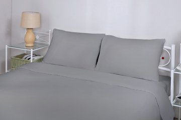 Комплект постільної білизни Good-Dream Бязь Grey 2-x Спальний 175x210 (GDCGBS175210) — Morfey.ua