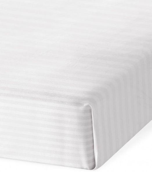 Простирадло Good-Dream Сатін-Страйп White 143х215 (GDSSWS143215) &mdash; Morfey.ua