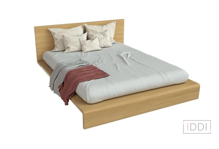 Двоспальне дерев'яне ліжко Gotland/Готланд IDDI 160x200 см Дуб — Morfey.ua