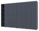 Комплект Doros Гелар с Этажеркой Графит 3+4 ДСП 309.4х49.5х203.4 (42005062)