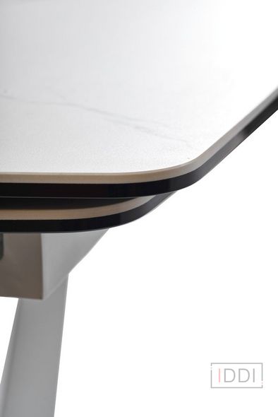 Elvi Matte Staturario керамічний стіл 120-180 см білий — Morfey.ua