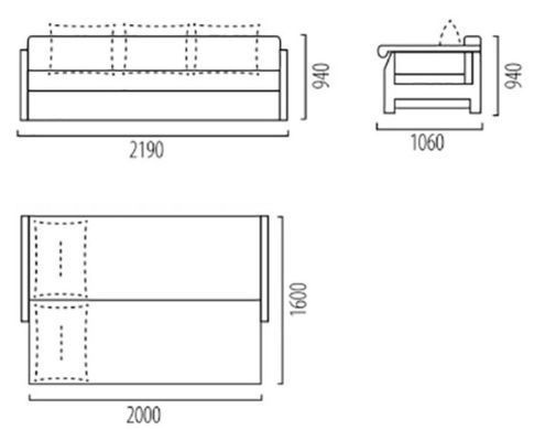 Диван Николь Yudin 200x160 см Ткань 0-й категории &mdash; Morfey.ua