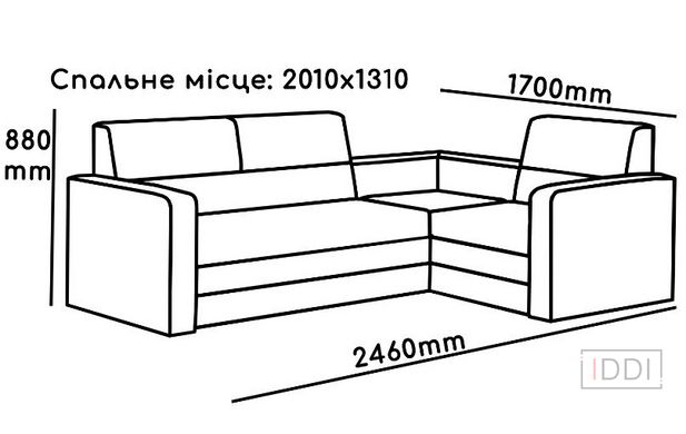 Диван угловой Мальта Yudin 201x131 см Ткань 0-й категории — Morfey.ua