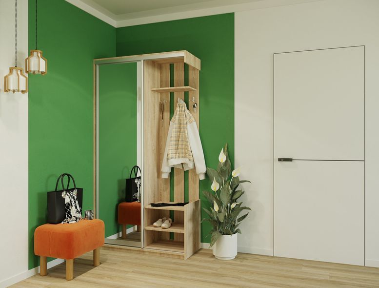 Передпокій Doros City One Door Дуб Cонома 1 Дзеркало 110х45х210 (44900083) &mdash; Morfey.ua