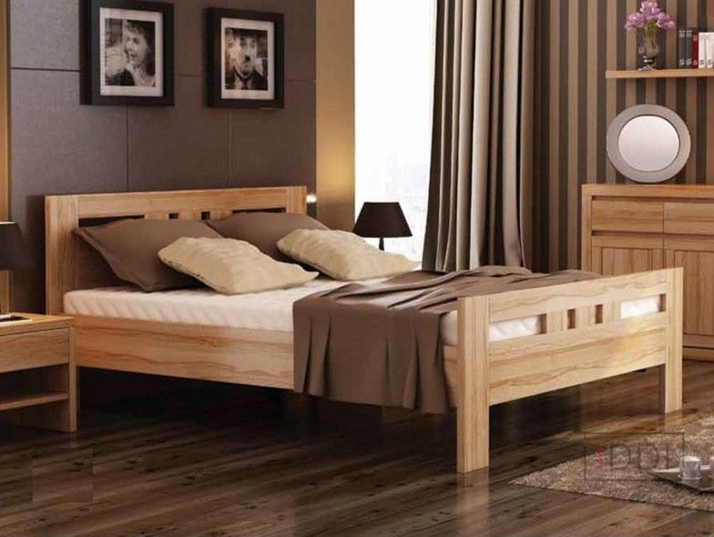 Ліжко полуторне Соната Venger (Венгер) 120x190 см Бук під лаком — Morfey.ua