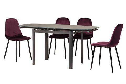 Обеденный матовый стол Т-600-2 серый &mdash; Morfey.ua