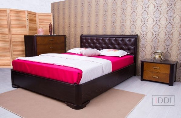 Полуторне ліжко Мілена з м'якою спинкою і підйомним механізмом Олімп 120x190 см Горіх — Morfey.ua