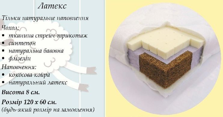 Матрац безпружинний Dz-Mattress Латекс за 1 м&sup2; &mdash; Morfey.ua