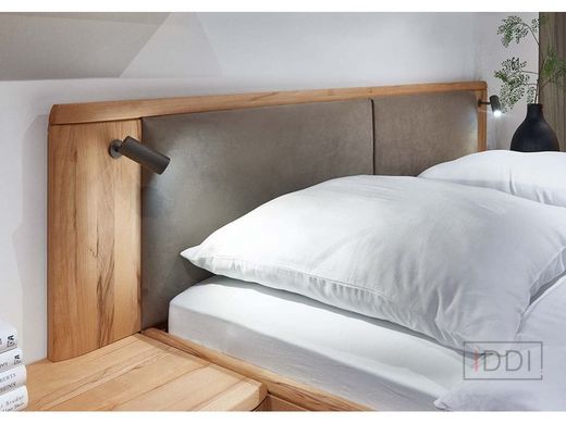 Двоспальне ліжко K'Len Глорія 160x200 см м'яка спинка LED освітлення металевий каркас (30924) — Morfey.ua