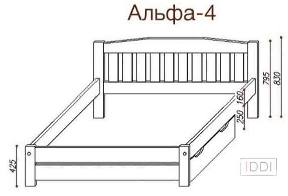 Кровать Альфа-4 Темп-Мебель 80x190 см Без ниши — Morfey.ua