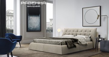 Ліжко Равенна Green Sofa 120x200 см Тканина 1-ї категорії — Morfey.ua