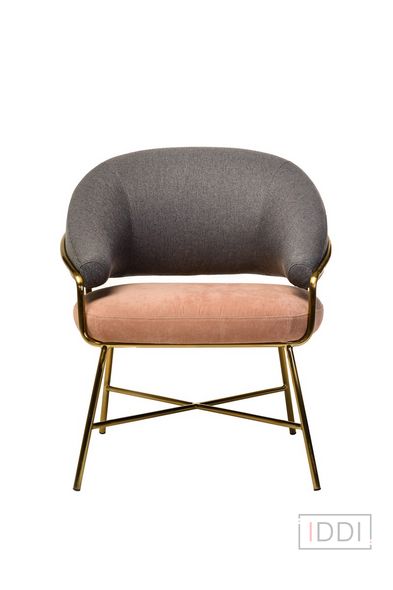 Кресло "Адель" серый + розовый — Morfey.ua