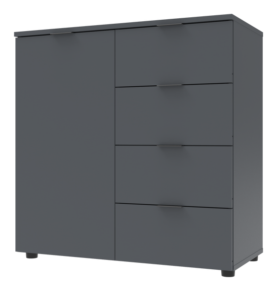 Комод Doros Рон 1 1 фасад 4 шухляди Білий 80х38х81 (41516006) &mdash; Morfey.ua
