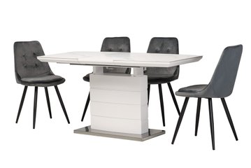 Керамический стол TML-850 белый мрамор — Morfey.ua