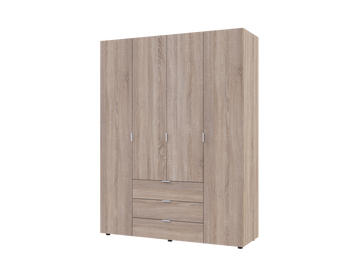 Распашной шкаф для одежды Doros Гелар Дуб сонома 4 ДСП 155х49,5х203,4 (80397560) — Morfey.ua