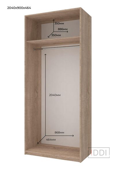 Шкаф для одежды Doros Промо Дуб сонома 2+3 ДСП 225х48х204 (42005003) — Morfey.ua